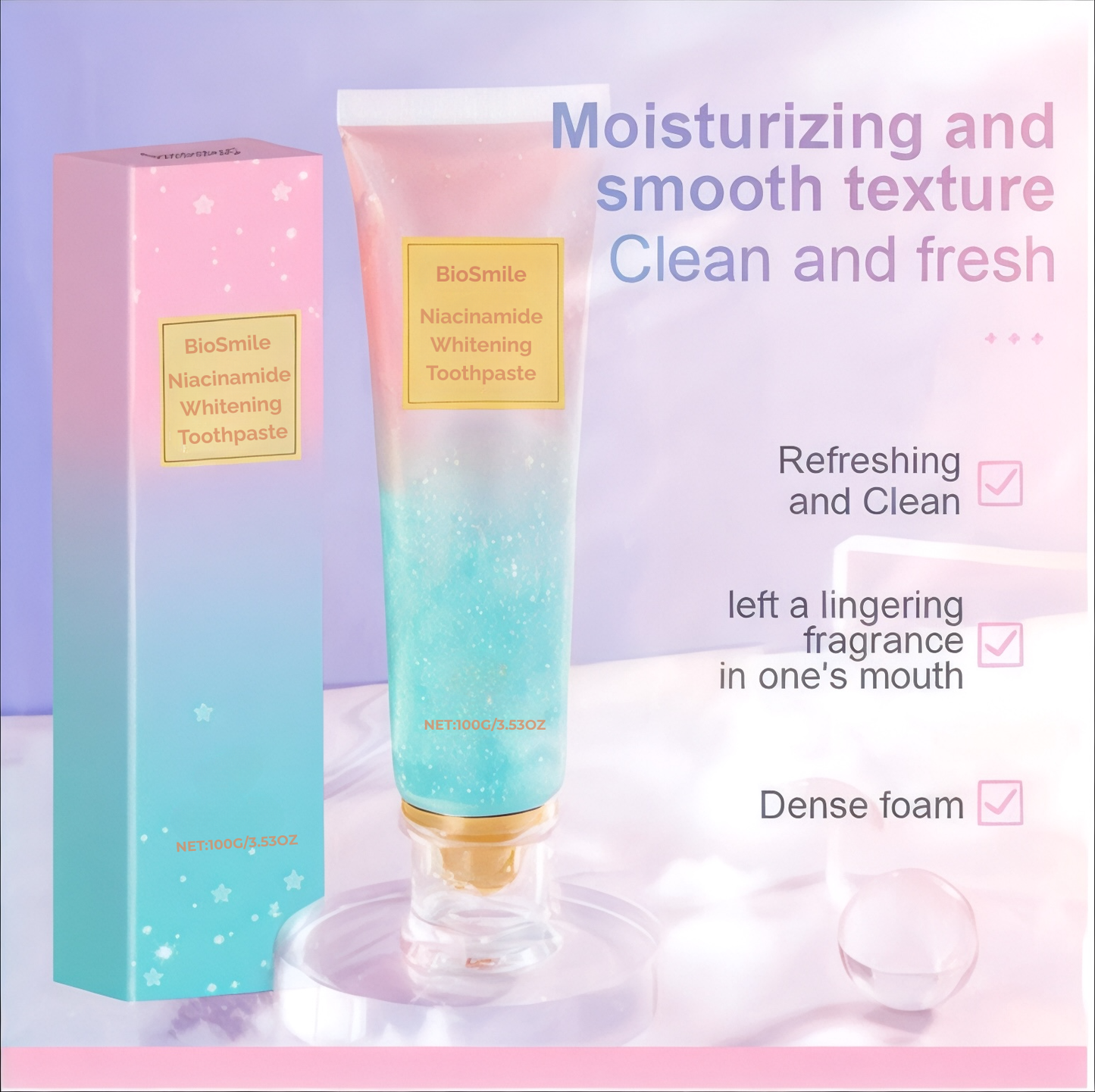 BioSmile Niacinamide Teeth Whitening Toothpaste
